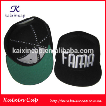 wool mix acrylic fabric 3d logo snapback cap