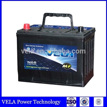 E bike battery N60 acid auto battery