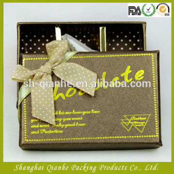 Customize Chocolate Box With Ribbon Bowknot