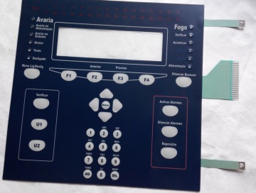 LED Embossing Polydome Membrane Keypad Shielding Layer