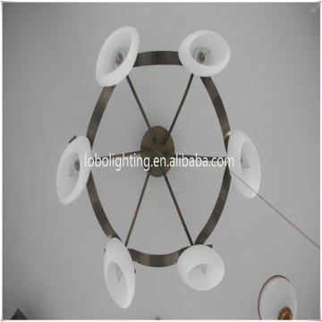 Round shade lamps ceiling wood light