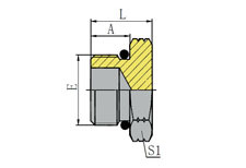 Hydraulic adapter SAE O-RING BOSS PLUG