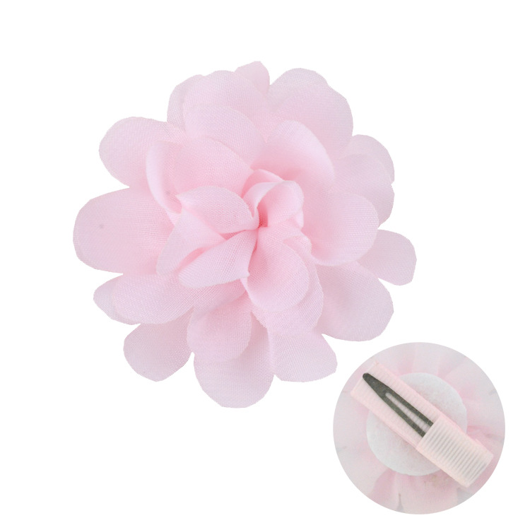 Chiffon flowers with hairpin hair accessories for children (11)