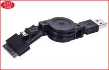 2 in 1 Retractable Micro USB Cable 30 PIN Connector for HTC