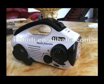 Hand crank solar energy radio flashlight