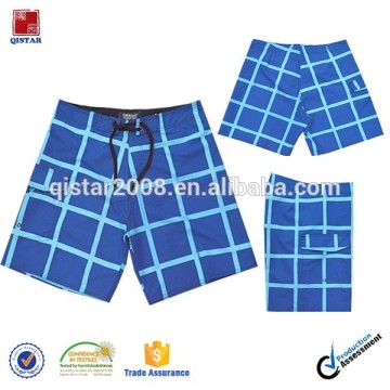 Blue Checked board shorts mens swim wear