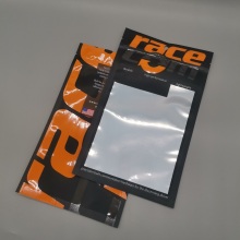 Clear Front Silver Back Aluminized Mylar Zipper Window Printed Plastic Bag