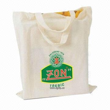 Recycle canvas shopping bag, SGS certified/heat transfer printed/canvas handle/OEM orders welcome