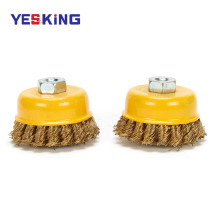 Wholesale Industrial Polishing Brushes: Brass Coated Wire Cup Brush & Copper Coated Wire Cup Brush Wheel