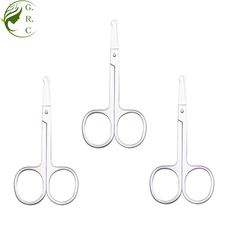 Stainless Steel Sliver Eyebrow Nose Hair Beauty Scissors