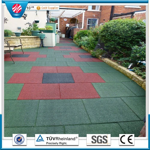 Playground Wear-Resistant Playground Rubber Tile/Sports Rubber Flooring Tile