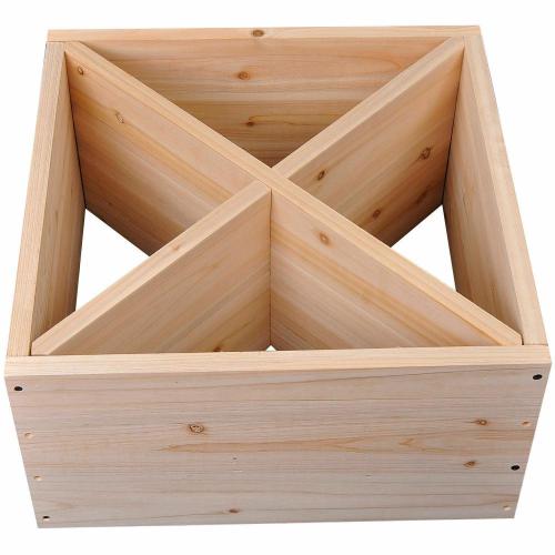 Wooden Wine Rack Tabletop Storage Cube Champagne Stack