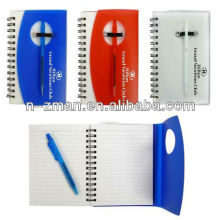 PVC Cover Notebook,Spiral Notebook,Printing Notebook with pen holder