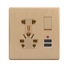 Pakistan Design Iron Base 5 in 1 Socket with Double USB Socket