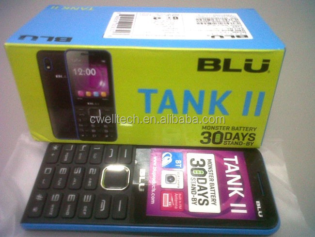 BLU Tank II T193 Dual SIM Card 2.4 Inch Screen Quad Band 1900mAh Battery Low Price GSM Cheap Mobile Phone