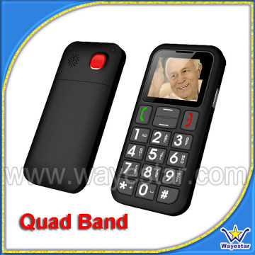 SOS Key Elderly Mobil Telefon 1.77 inch MTK6260M Quad Band 2 SIM with Voice Dialing