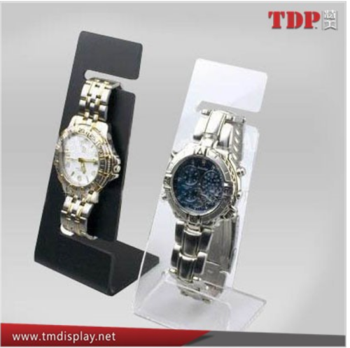Factory ODM OEM custom L-Shaped acrylic watch display base watch holder stand Acrylic Watch Display Rack