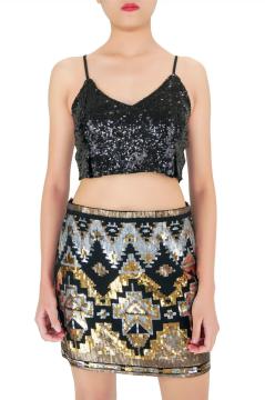 Weekend Sequin Mini Skirts