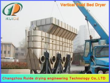 Vertical fluid bed dryer for foodstuff