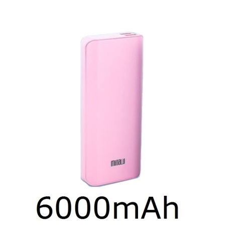 Banque de puissance portable de lumière colorée 6000mAh