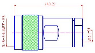 N MALE CONNECTOR FOR 1/4"CABLE