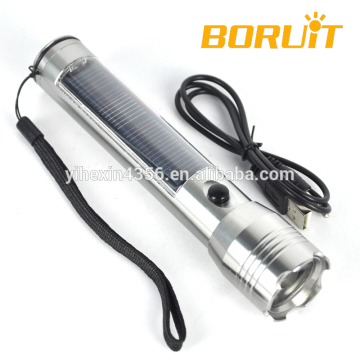 BORUIT Emergency Solar Power Flashlight / Solar Flashlight Torch for Outdoor Lighting