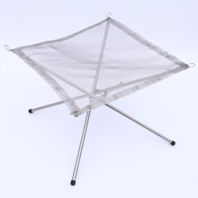 Stainless Steel Foldable Mesh Campfire Pit for Camping Wood Stove