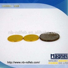 Coating Gold Permanent Sintered NdFeB Magnetic Material