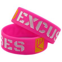 Factory Direct Customized Laser Engraved Silicone Bracelets: Unisex Debossed Ink-Filled Wristbands
