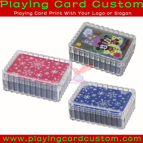 Custom Playing Cards with Transparent Plastic Box