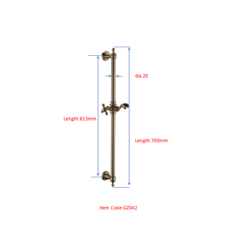 Classical Round Shower Rail