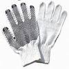 13 gauge bleached nylon glove pvc dots on palm