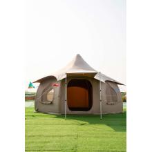 Carpa de campamento inflable en forma de loto