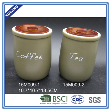 Round Shape Hermetic Porcelain Jar Coffee Jar Tea Jar