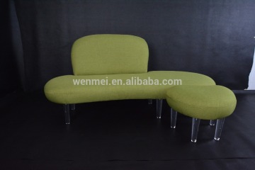Shining Clear acrylic legs sofa/good looking acrylic legs sofa