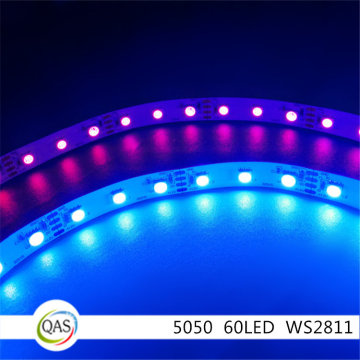 WS2811 RGB 12V 60led/m 5050 Color changing led strip magic digital dream color flex tape