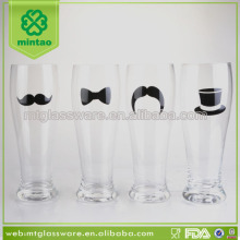 Fairy black decal glass beer glass