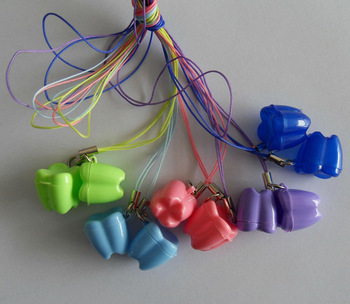 Plastic baby teeth box, colourful milk teeth container, primary teeth holder