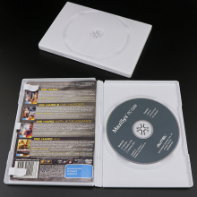 Plastic DVD Box Single Jewel CD Case Packaging White Color 14MM CD DVD Case