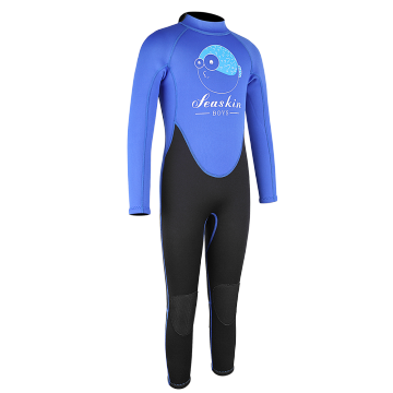 Seaskin Boys Neorpene Back Zip Wetsuits Penuh