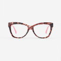 Bevelling Cat-eye Acetate Female Optical Frames