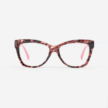 Bevelling Cat-eye Acetate Female Optical Frames