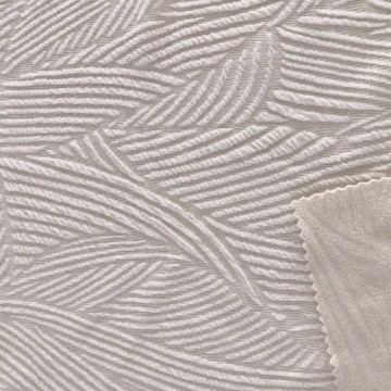 Folhas Design Jacquard Knit Fabric