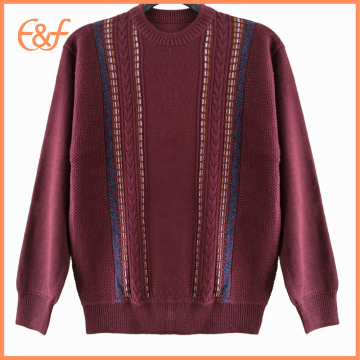 Chenille Knitting Pattern Men Pullover Sweater