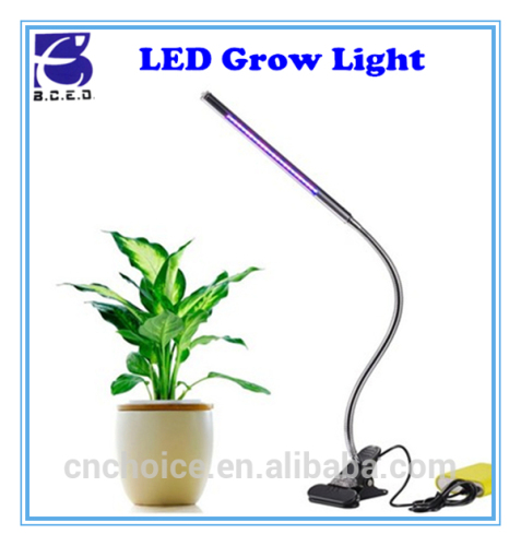 Best selling products adjustable Level dimmable clip desk lamp 5W led plant grow light hydroponic