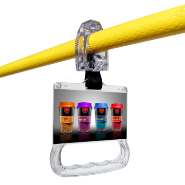 Plastic Bus Handle Ads in New Metro