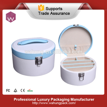 magnetic round shape unlocked jewelry ring box