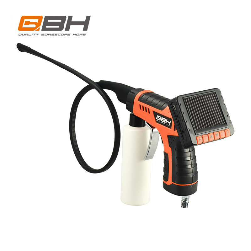 Wireless battery powered industrial endoscopy camera with 6 LED for gutter duct inspection