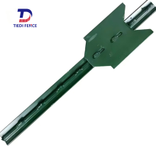 Green PVC Agricultural Fence Posts for Barbed Wire