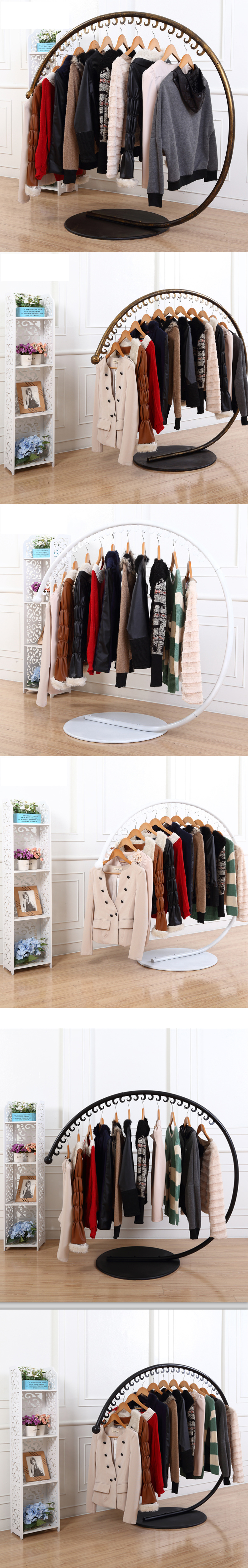 Metal Circular Clothing Display Floor Stand